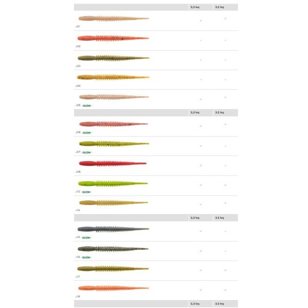 ECOGEAR AQUA KATSU AJI STRAIGHT LRF SİLİKONU 2.3INCH 18ADET