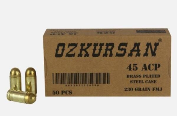 45ACP ÖZKURSAN TABANCA FİŞEĞİ FMJ 230GRN