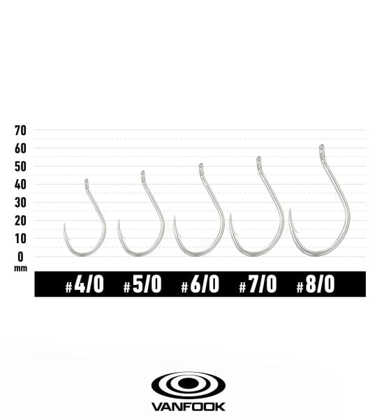 VANFOOK JH-40 JIGEN GRIPPY SILVER 3P #8/0