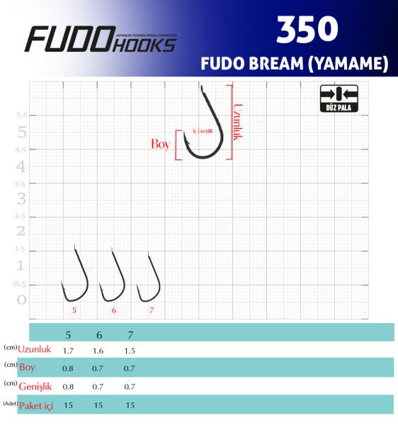 3504 FUDO BREAM (YAMAME) #6 KIRMIZI 15P