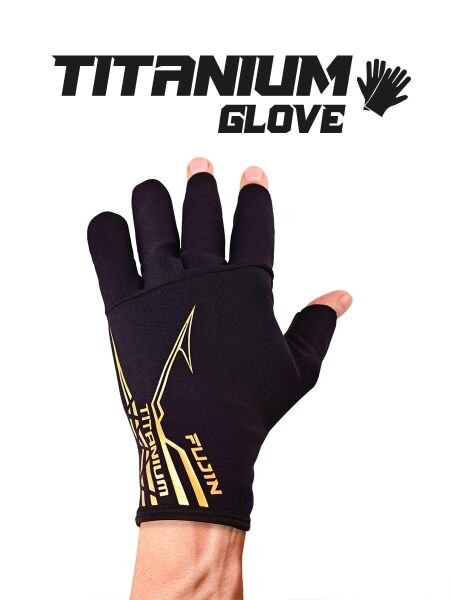 Fujin Pro Angler S24 Titanium Gloves Black Gold