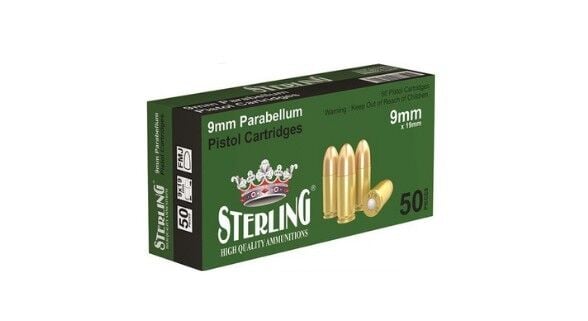 9X19MM PARABELLUM STERLING TABANCA FİŞEĞİ FMJ 124GRN