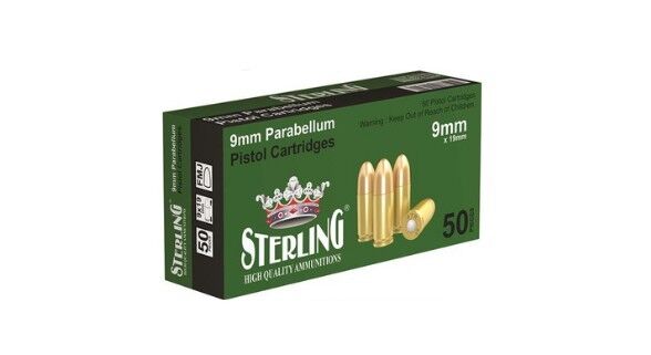 9X19MM PARABELLUM STERLING TABANCA FİŞEĞİ FMJ 124GRN