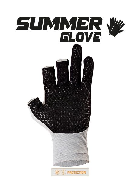 Fujin Pro Angler S24 Summer Gloves Grey