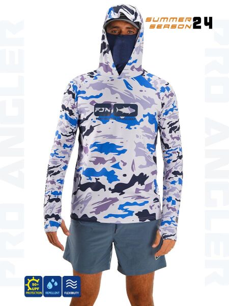 Fujin Pro Angler S24 Buff&Hoodi Natural Blue Camo
