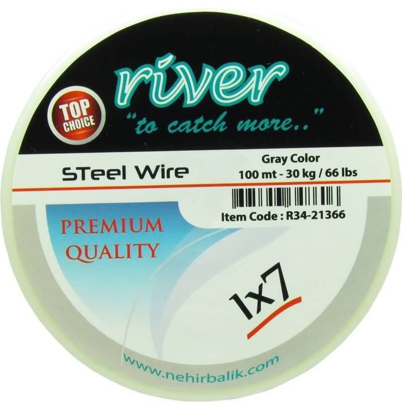 River Çelik Tel Makara 100M Gri 11 LBS