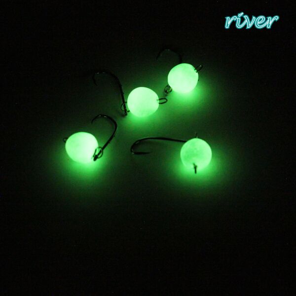 River Mafsallı Hareketli Glow Jig Head 4P 2.5 GR