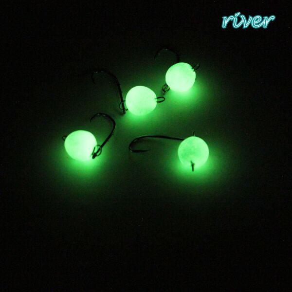 River Mafsallı Hareketli Glow Jig Head 4P 2.5 GR