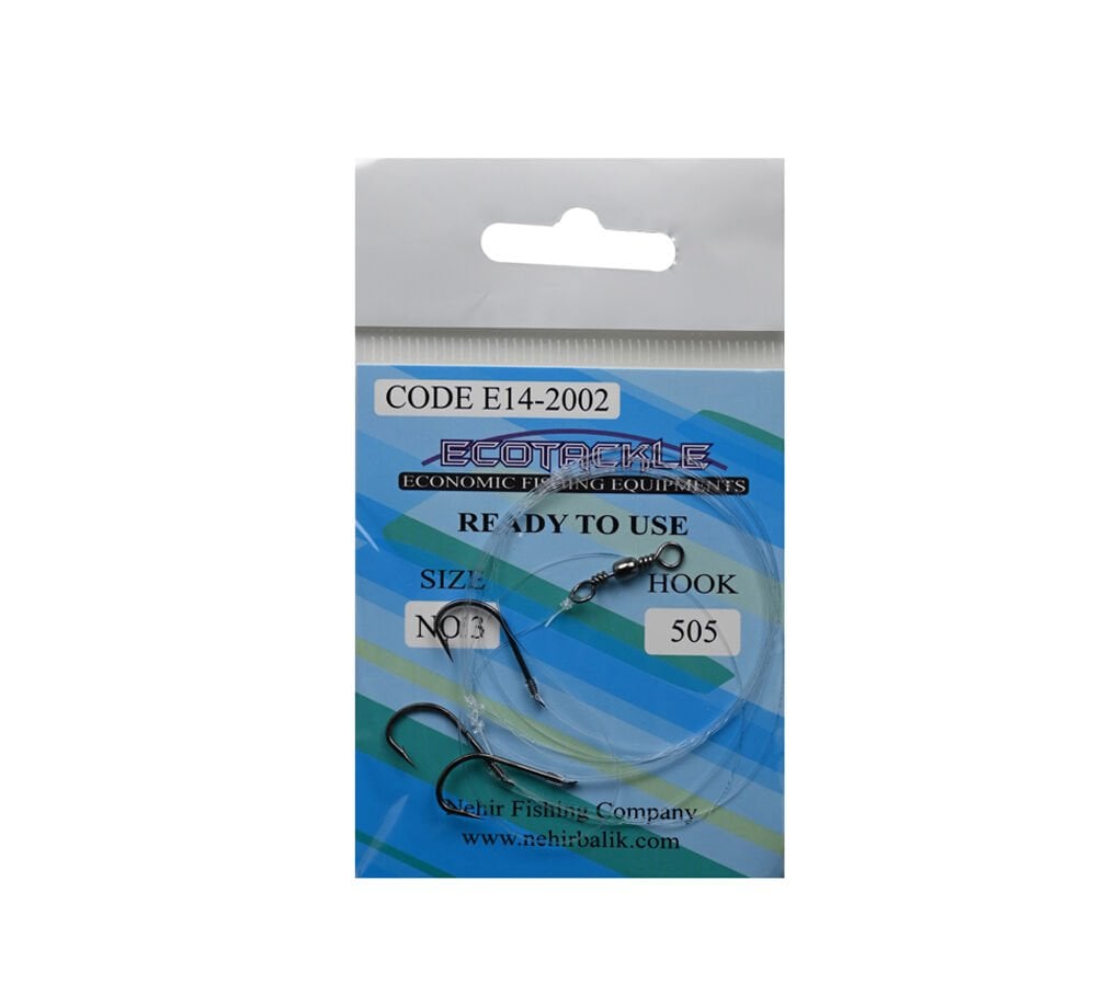 Ecotackle Fırdöndülü Yemli Takım 505 Bronz 3 İğne 100P 2/0