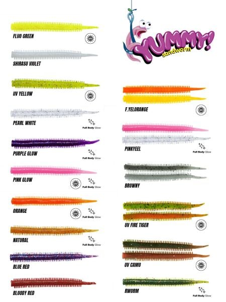 FUJIN Yummy Sandworm 7cm LRF Silikonu