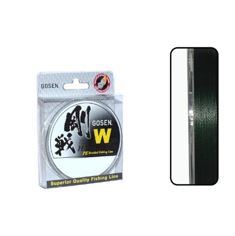 Gosen W4 Hard Type PE 4 Örgü Spin İp Misina 150mt KOYU Yeşil PE1.5-0.216MM