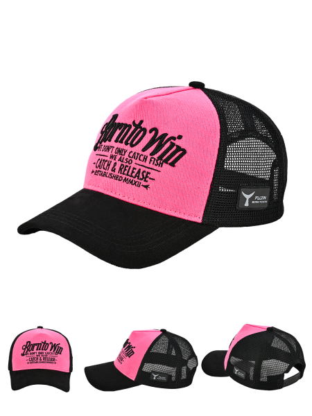 Fujin BTW Trucker Şapka Black Fuchsia