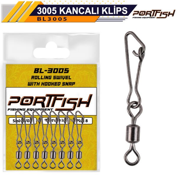 Portfish BL-3005 Kancalı Klips