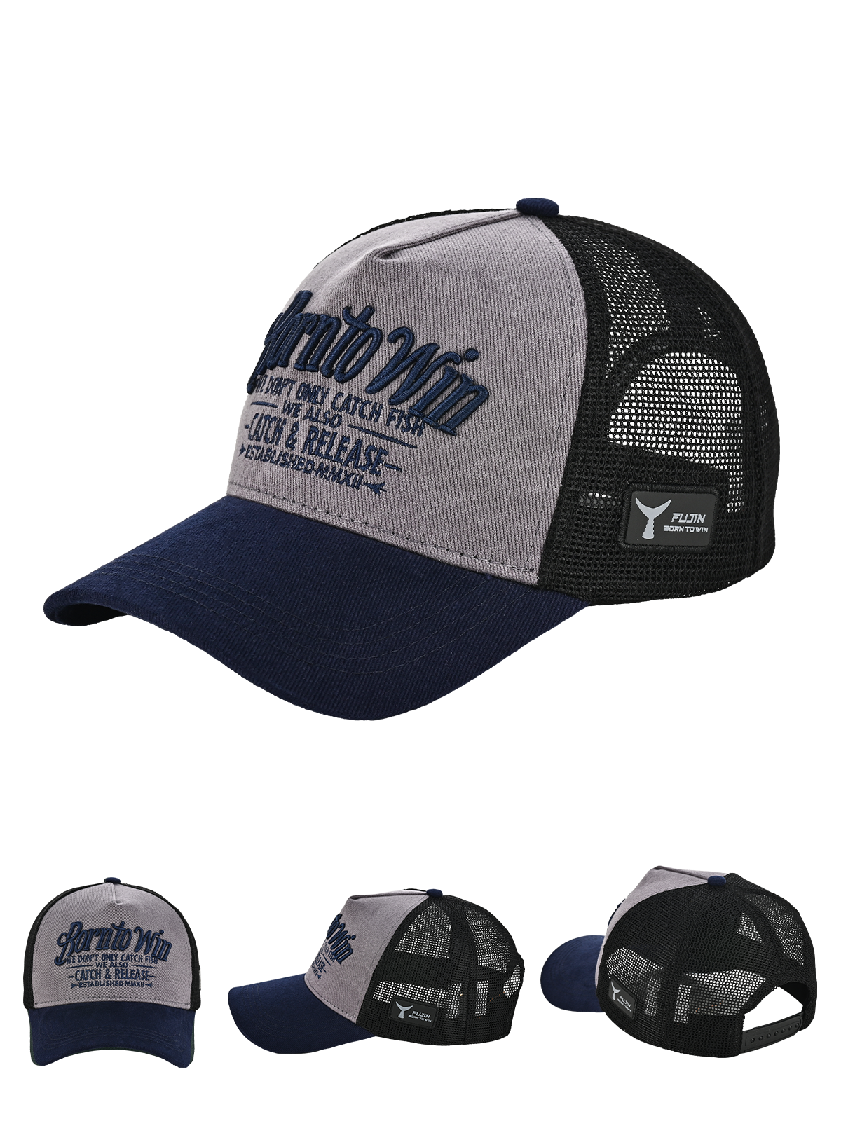 Fujin BTW Trucker Şapka Black Grey Navy
