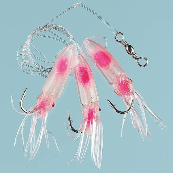 Fladen Pink Squid 3 Köstek Hazır Takım 2/0