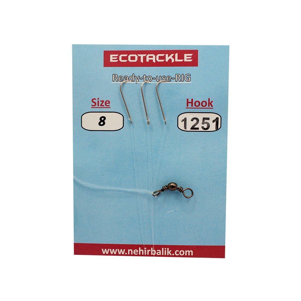 Ecotackle Fırdöndülü Yemli Takım 1251 3 İğne 100P 1