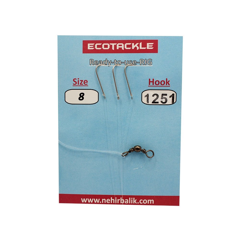 Ecotackle Fırdöndülü Yemli Takım 1251 3 İğne 100P 6