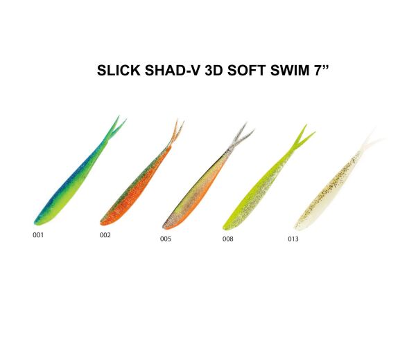SLICK SHAD-V 3D SOFT SWIM 7