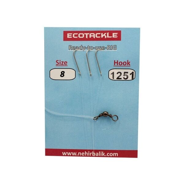 Ecotackle Fırdöndülü Yemli Takım 1251 3 İğne 100P 7