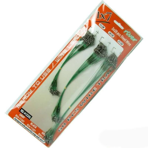 River Çelik Tel Kartela 15/20/25 cm 60P Gri