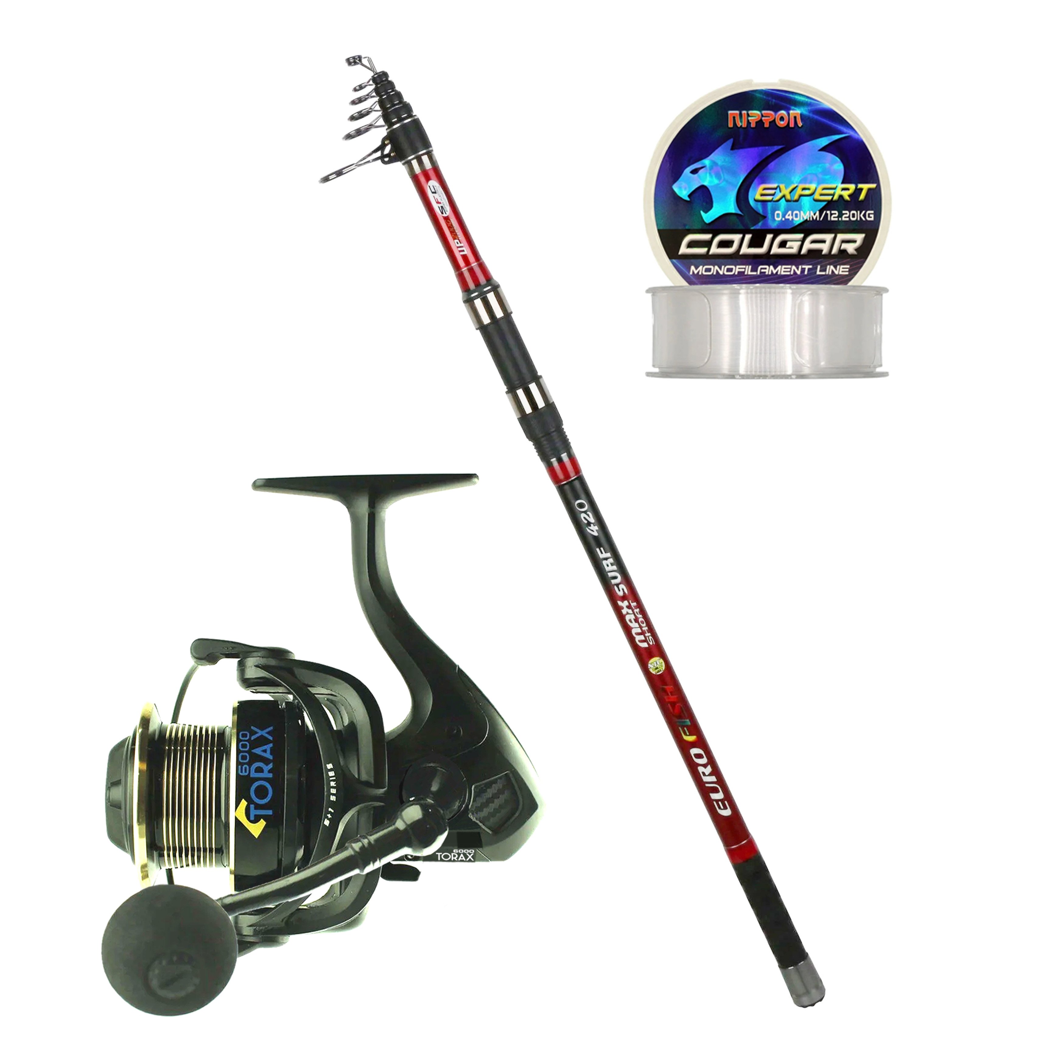 Eurofish Max Surf 420 100-200 GR + Eurofish Torax 6000 Olta Seti