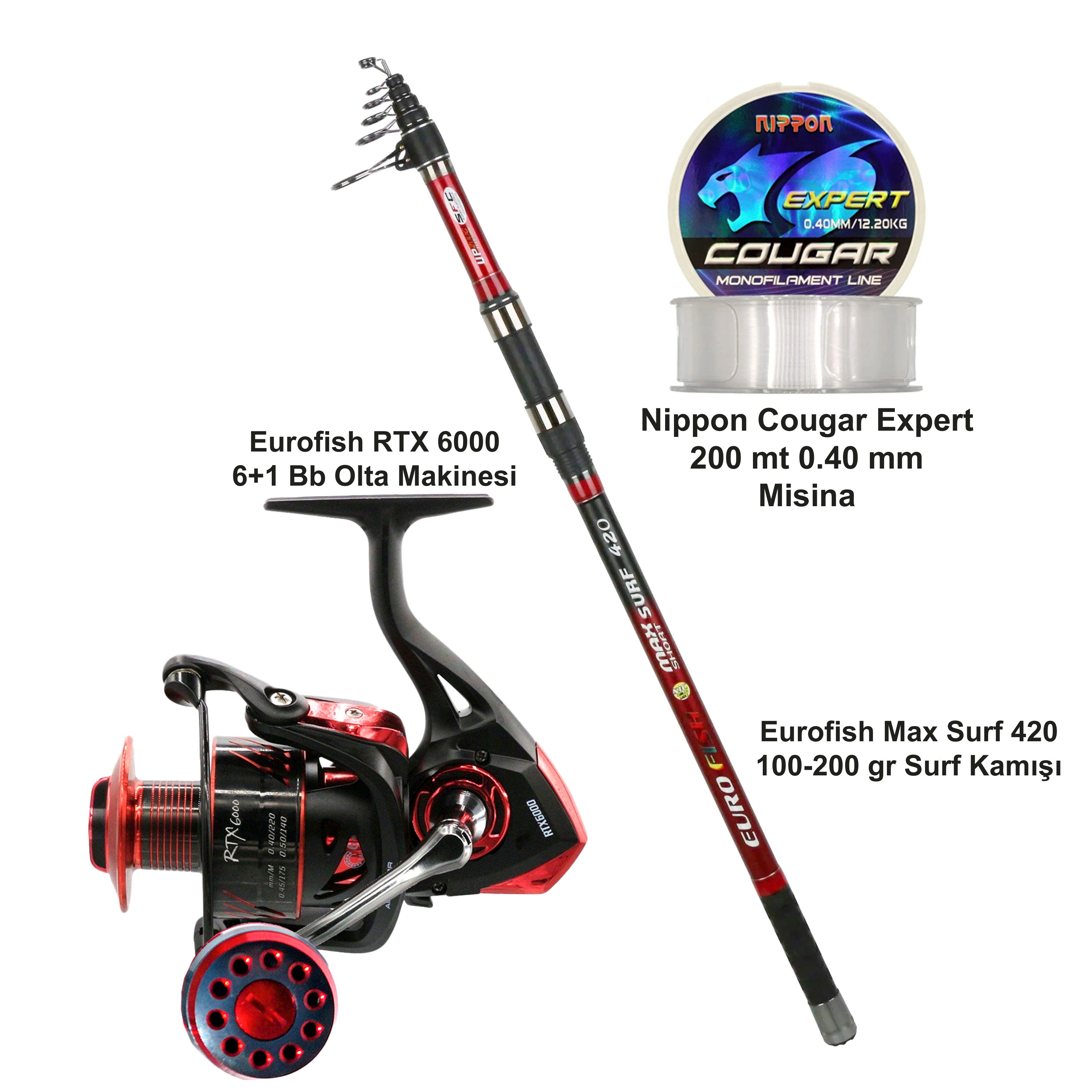 Eurofish Max Surf 420 100-200 GR + Eurofish RTX 6000 Olta Seti