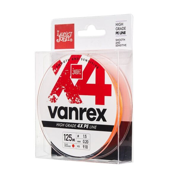 Lucky John Vanrex Pe Örgü X4 Fluo Turuncu 125M 0.14 MM