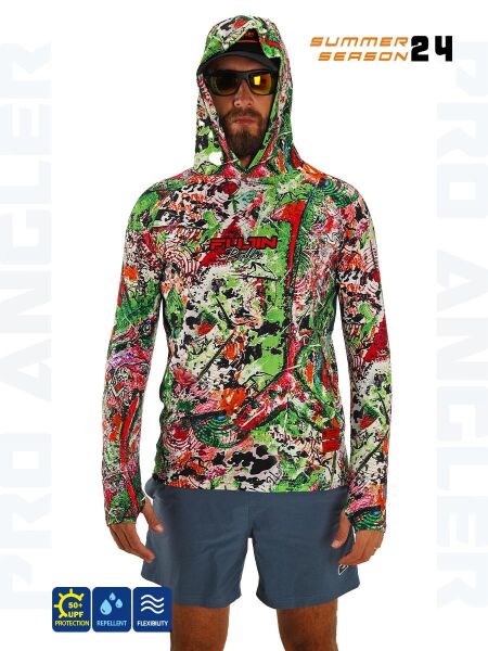 Fujin Pro Angler S24 Hooded Makai Green Red