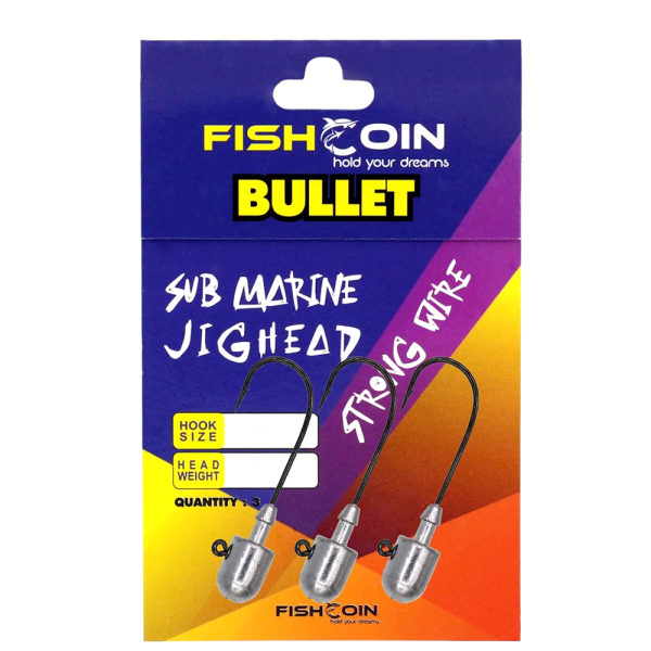 Fishcoin Bullet Jighead 1/0-3 gr