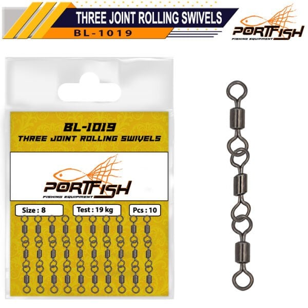 Portfish BL-1019 Zincir Fırdöndü (3 Lü)
