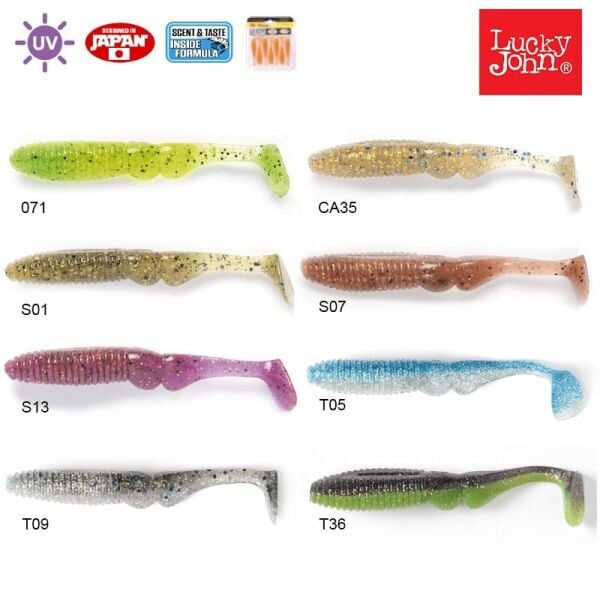 Lucky John Mr. Greedy 3'' (7.62 cm) 7P Silikon Yem S07
