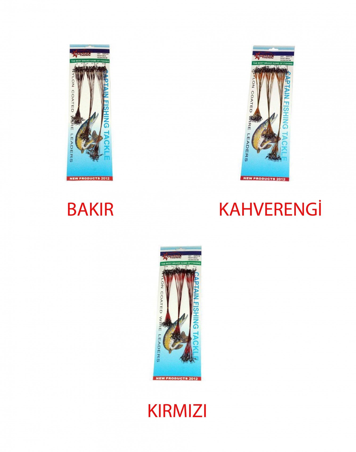 Captain 2920 Çelik Tel Kartela Set 7 Kat 16 kg Çeker 60'lı Paket
