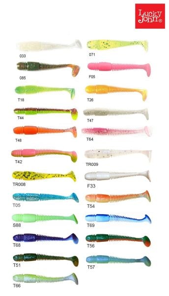 Lucky John Tioga 2.9'' (7.36 cm) 7P Silikon Yem T64