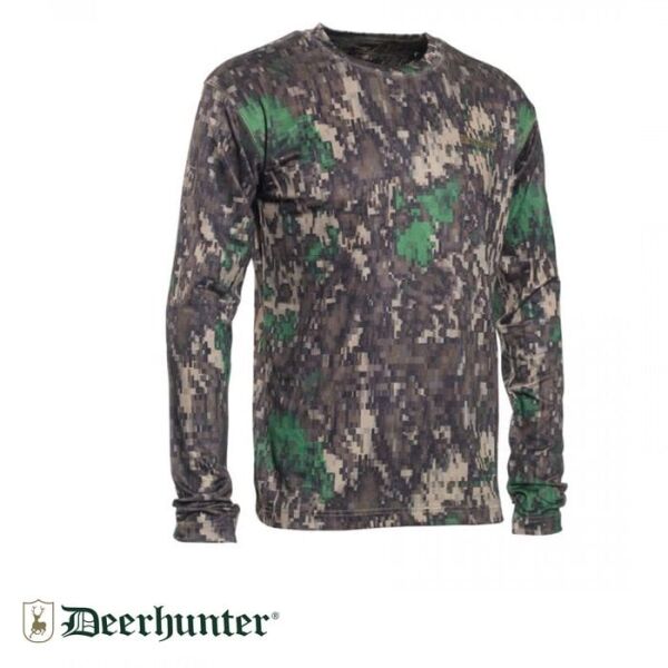 T. S.K.DEERHUNTER Trail  Orman Kamuflaj Tişört L/S 80 M