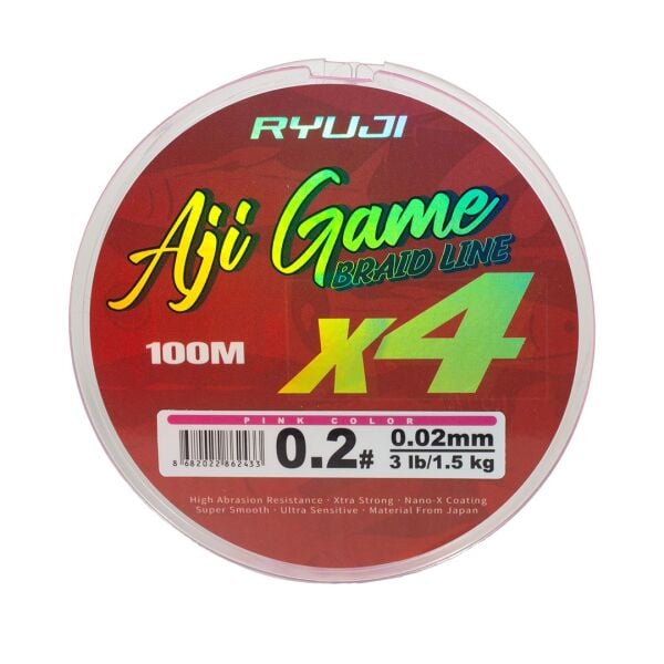 RYUJI AJI GAME 4X 100M PİNK İP MİSİNA