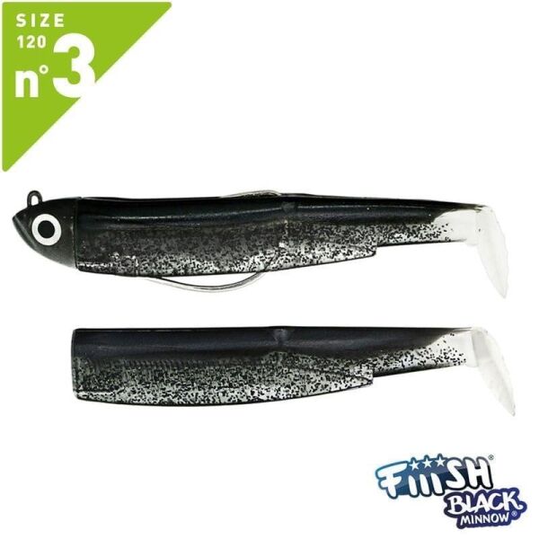 Fiiish BM120/3 BM504 Combo Shore 12gr Black Silikon Yem