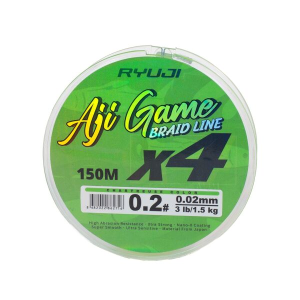 RYUJI AJI GAME 4X 150M CHARTREUSE İP MİSİNA