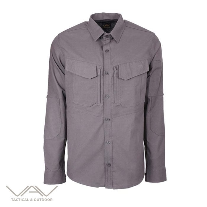 VAV Uzun Kol Gömlek Tactek-01 Füme - XXL