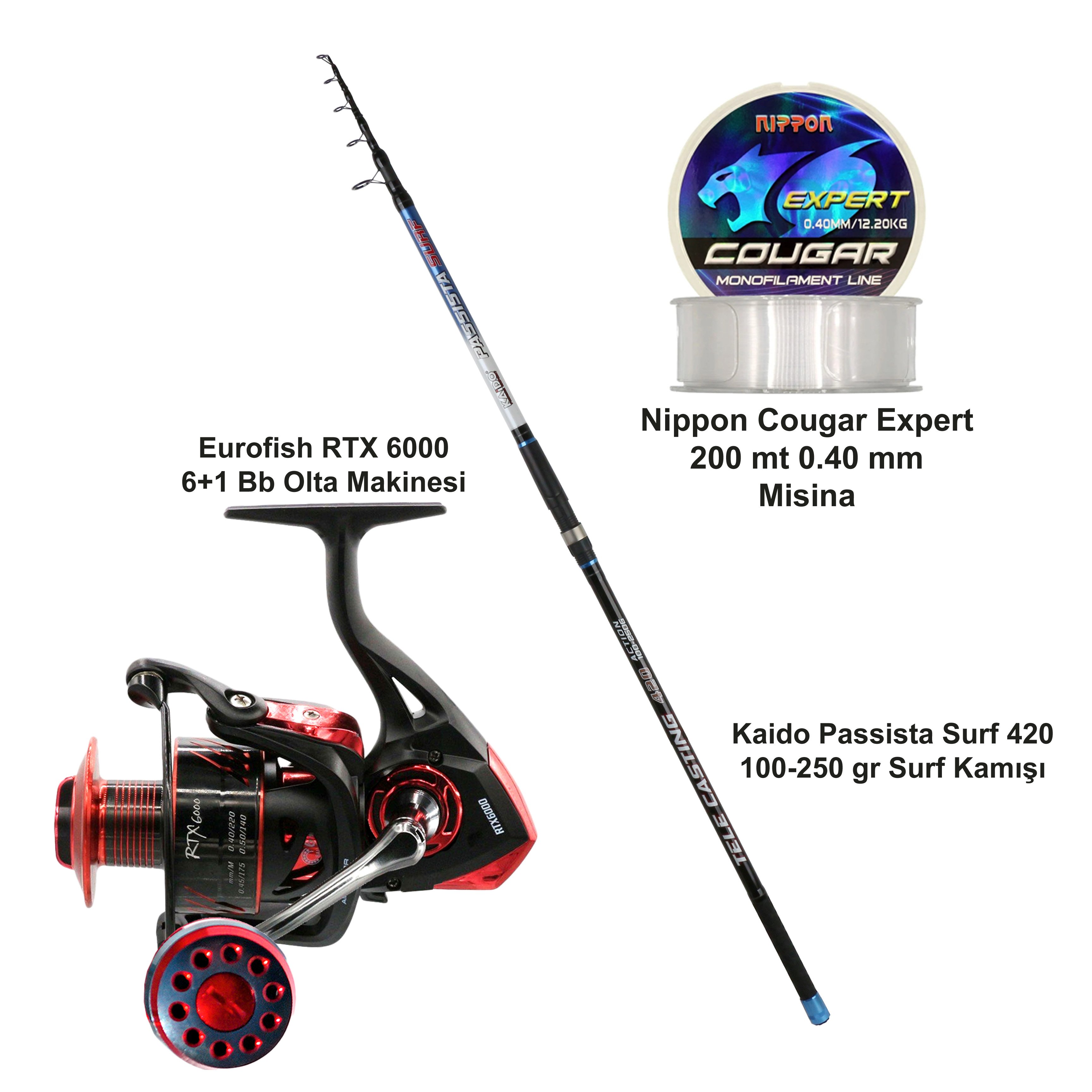 Kaido Passista 420 100-250 GR + Eurofish RTX 6000 Olta Seti