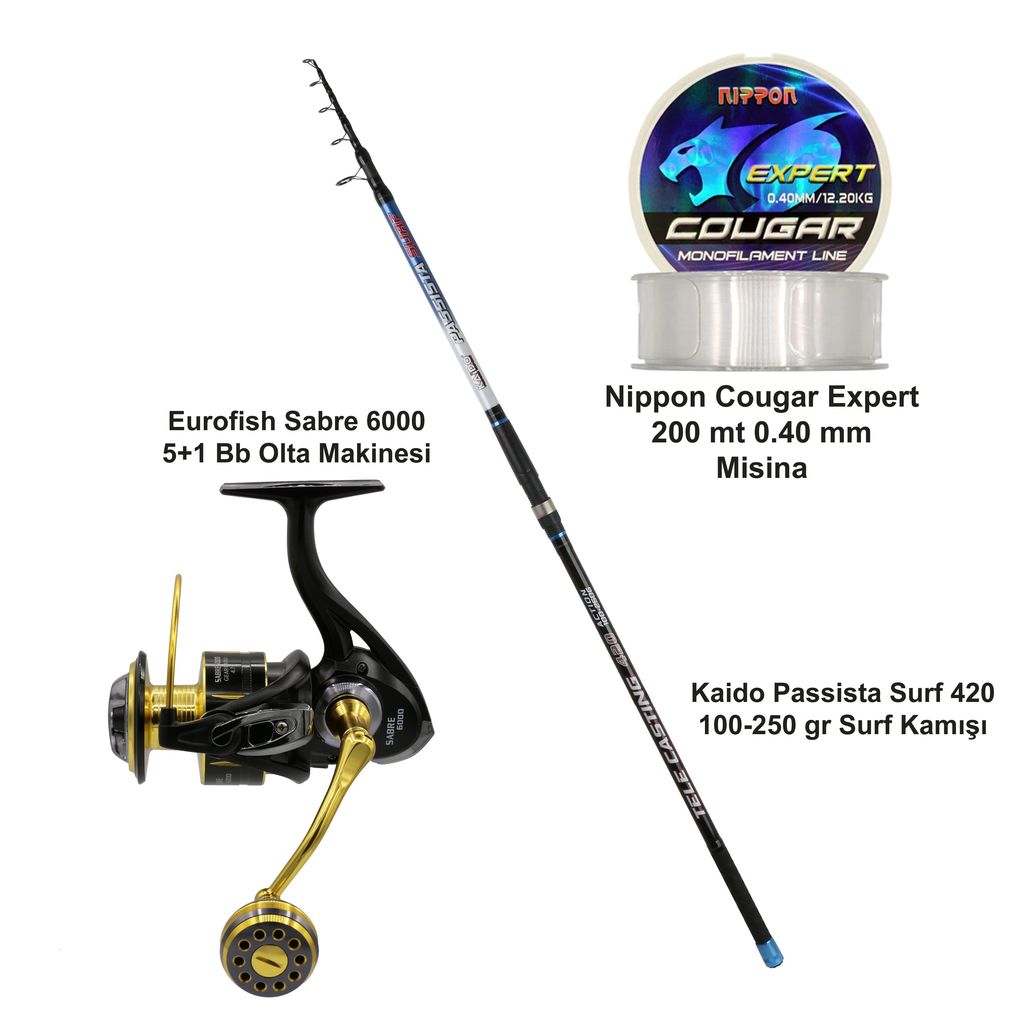 Kaido Passista 420 100-250 GR + Eurofish Sabre 6000 Olta Seti