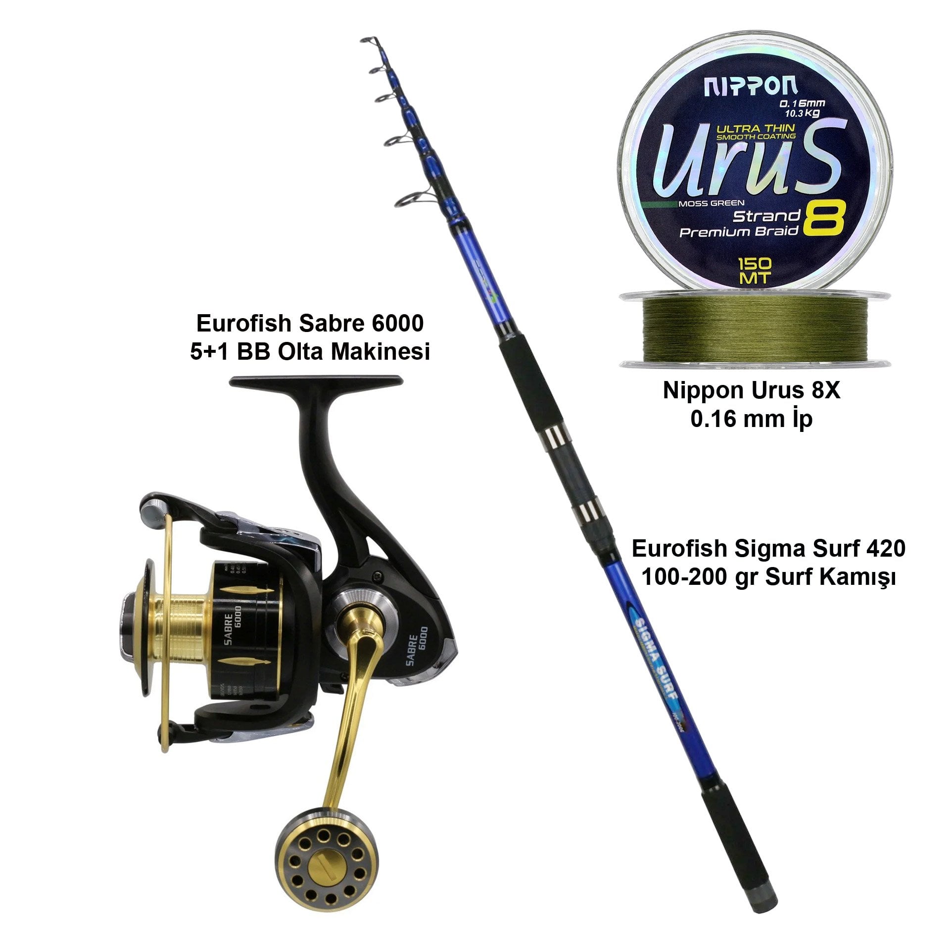 Eurofish Sigma 420 100-200 gr + Eurofish Sabre 6000 Olta Seti