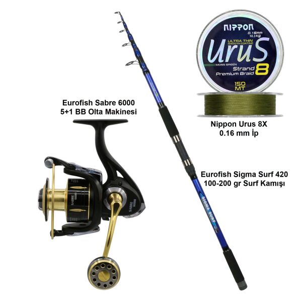 Eurofish Sigma 420 100-200 gr + Eurofish Sabre 6000 Olta Seti