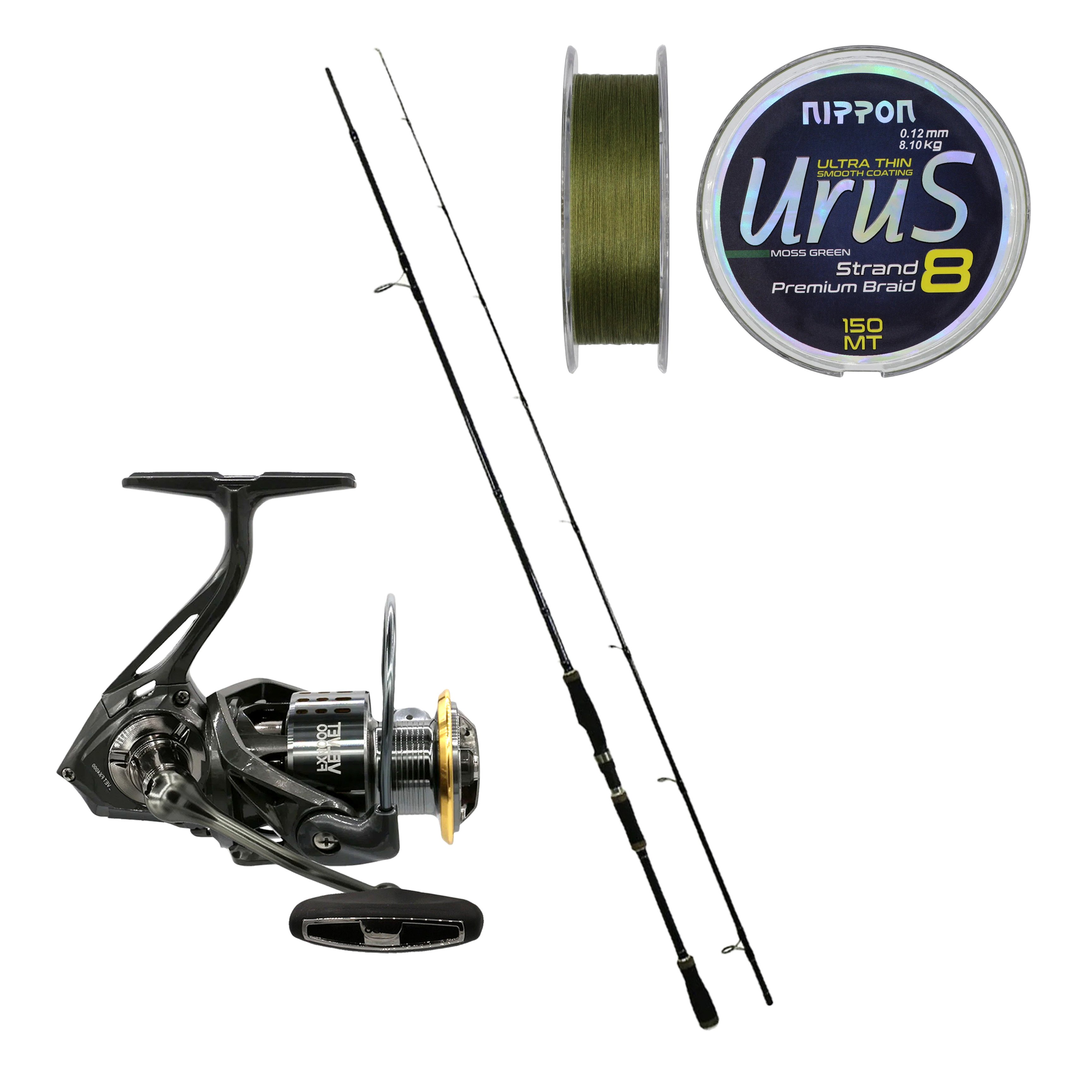 Eurofish Black Mamba 270 cm 8-38 gr + Kaido Velvet 4000 Spin Olta Seti