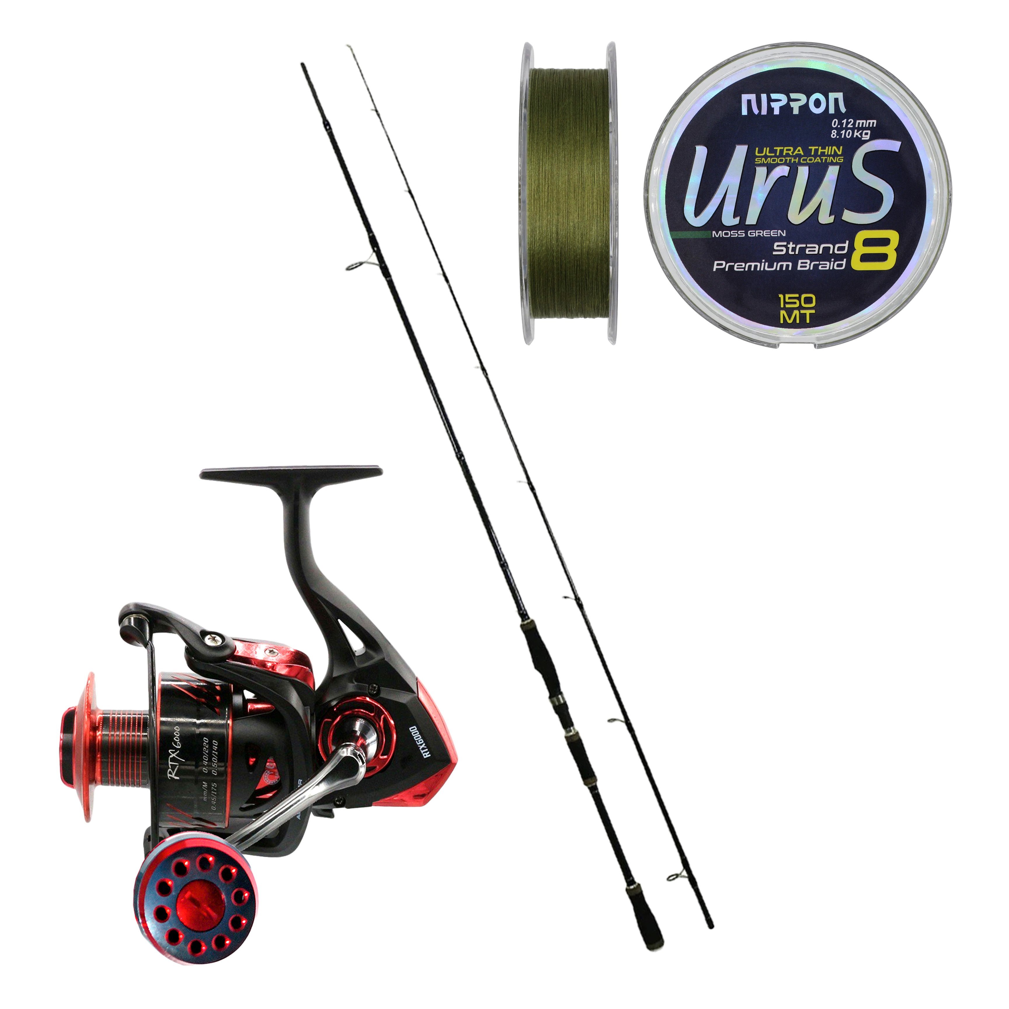 Eurofish Black Mamba 270 cm 8-38 gr + Eurofish RTX 3000 Spin Olta Seti