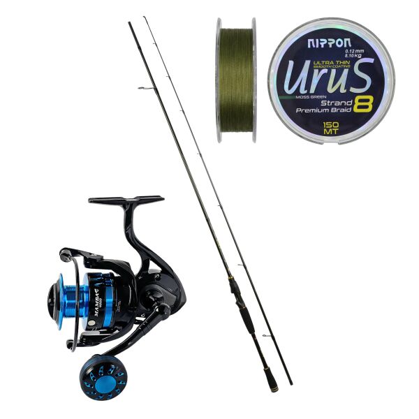 Kaido Potamax 265 cm 10-40 gr + Ajiking Mamba 4000 Spin Olta Seti