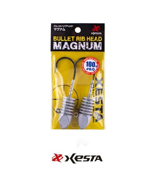 XESTA BULLET RIBHEAD MAGNUM JIGHEAD #8/0 2P 100G