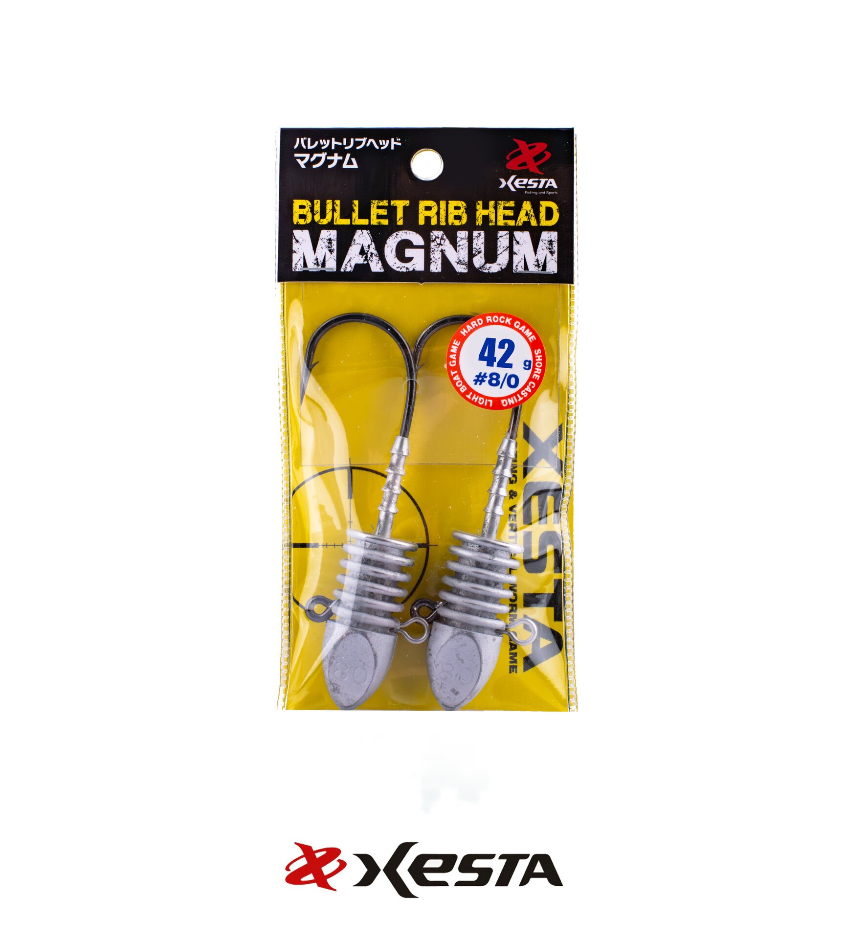 XESTA BULLET RIBHEAD MAGNUM JIGHEAD #8/0 2P 42G