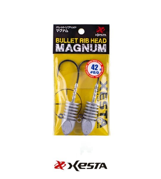 XESTA BULLET RIBHEAD MAGNUM JIGHEAD #8/0 2P 42G