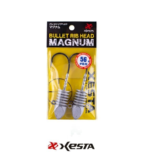 XESTA BULLET RIBHEAD MAGNUM JIGHEAD #8/0 2P 56G