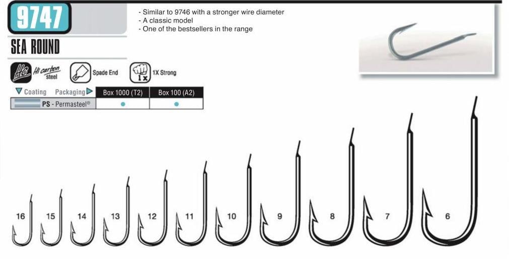 Vmc 9747PS (PERMA STEEL) Düz Perma Steel Kalın Paraketa İğnesi 8